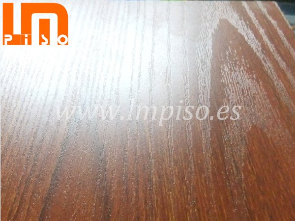 E1 suelos laminados real wood grain de bajo tránsito red teak