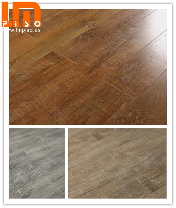 Pisos laminados texturizado alta densidad aglomerado simple clic sin pegamento