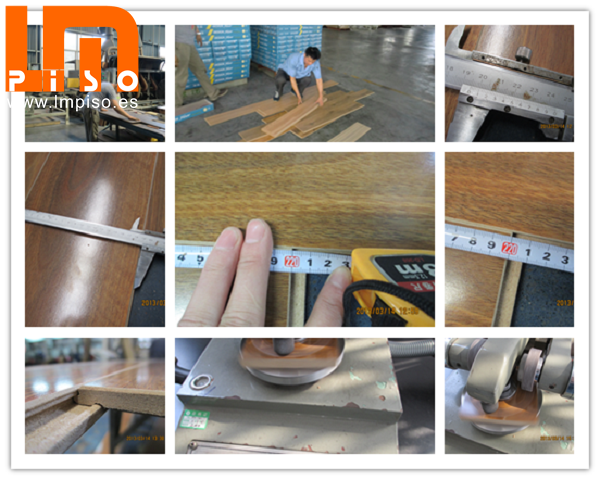 Fácil limpiar piso flotante real wood grain 8.3mm con sistema clic