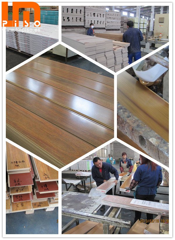 Pisos laminados color oscuro valinge Loc de arce vertical