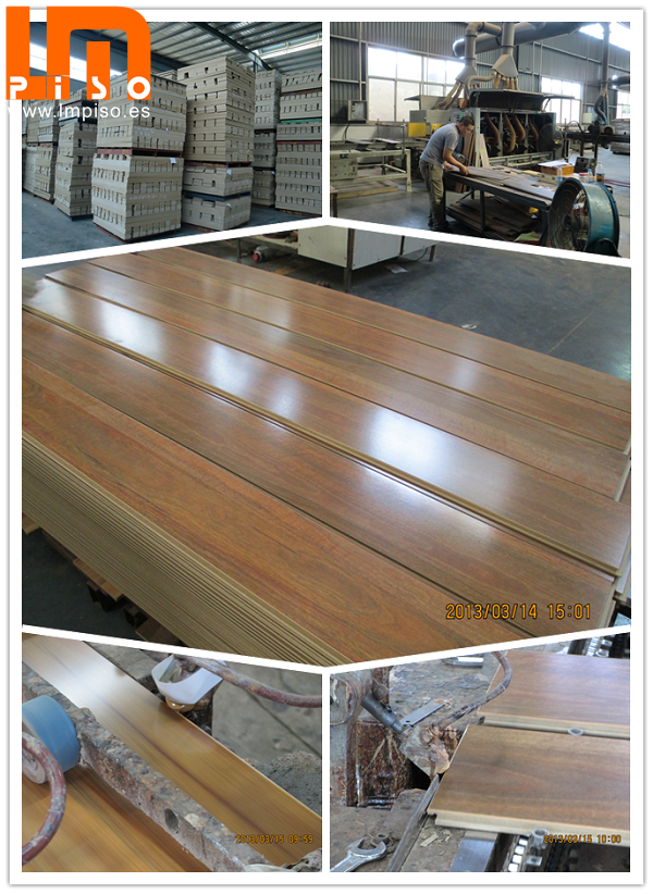 Pisos flotantes handscrape resistente a la agua de comercial ac4 dark color