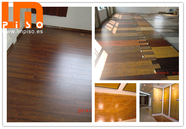Fácil limpiar piso flotante real wood grain 8.3mm con sistema clic