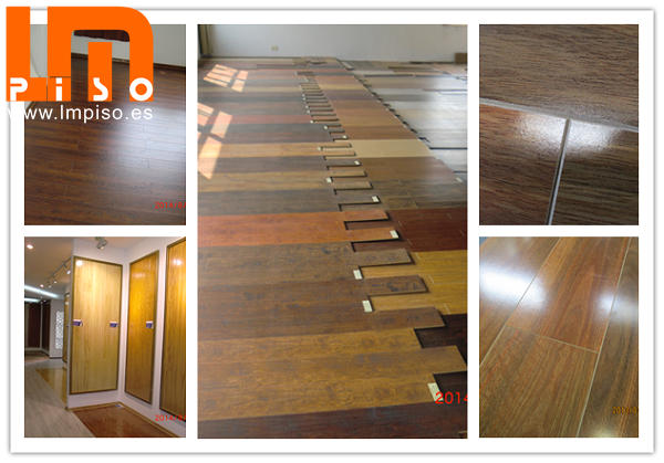 Piso flotante fotolaminado real wood grain washed HDF aglomerado con encerado