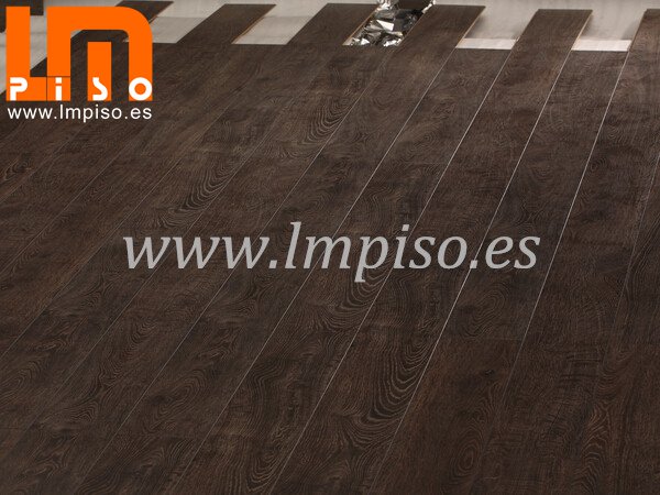 Piso laminado EIR terminación del color oscuro con alta abrasión