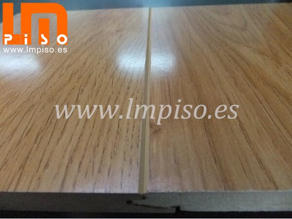 Tarima flotante laminado shinning teak wood v groove tecnologí