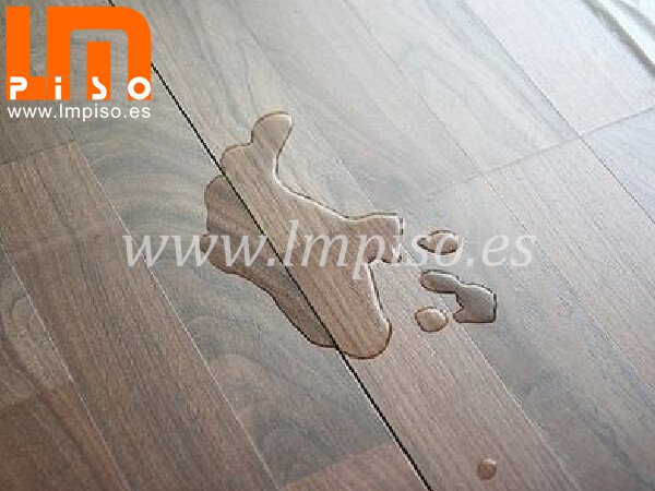 Alta calidad suelo laminado waxed soomth superficie doble lamas con resistente a la agua