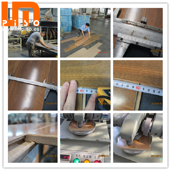 Suelo laminado de madera real wood grain 1215x196mm arc clic glueless